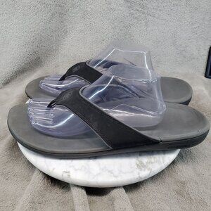 Spenco Shoes Mens Size 13 Black Textile Flip Flop Arch Support Sandals *Read*